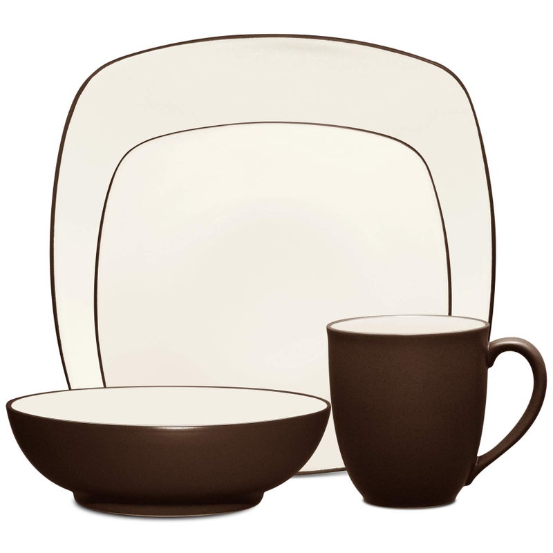Noritake Colorwave Chocolate 4-Piece Square Place Setting, Service for 1 - Image 1